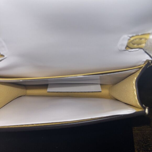 Coach Mini Wallet On A Chain Soft Hay Yellow Leather NWT $198 - Picture 6 of 9